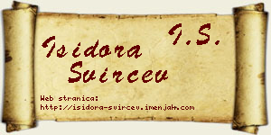 Isidora Svirčev vizit kartica